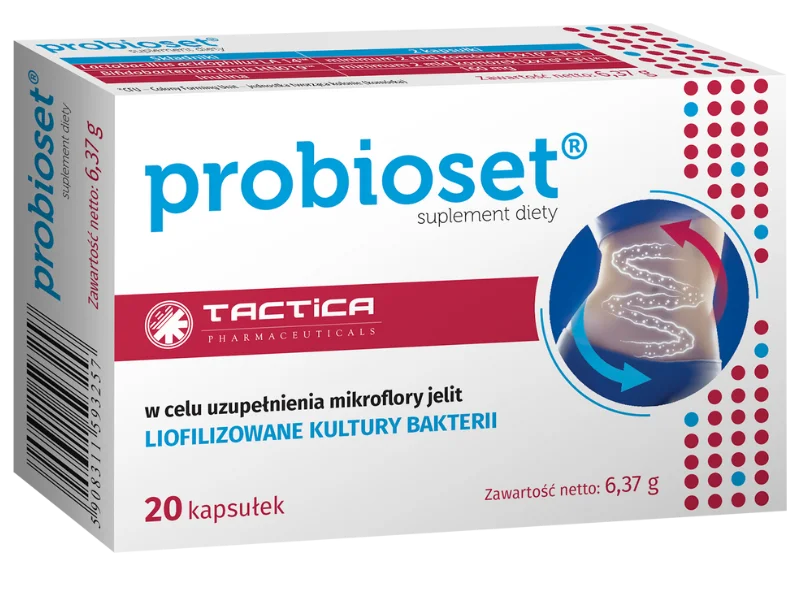 Probioset – synbiotyk, kapsułki, 20 kaps.