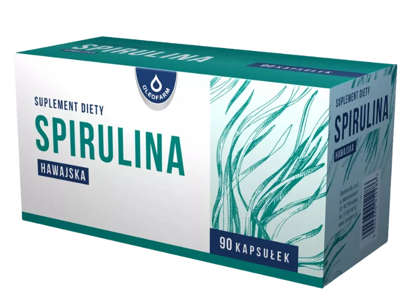 Oleofarm Spirulina Hawajska, kapsułki, 90 kaps.