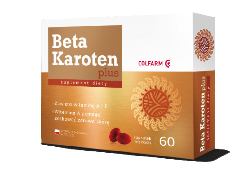 Colfarm Beta Karoten Plus, kapsułki miękkie, 60 kaps.