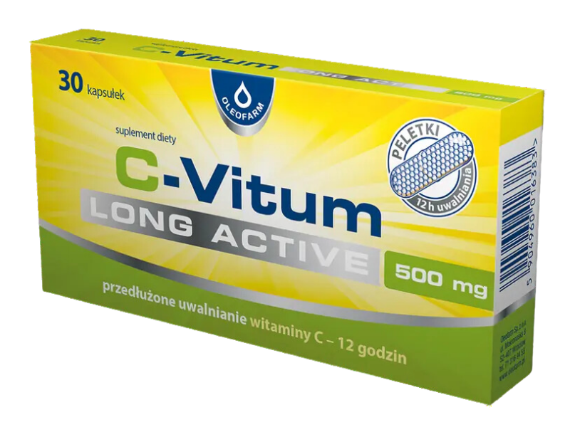 Oleofarm C-Vitum Long Active, kapsułki, 500 mg, 30 kaps.