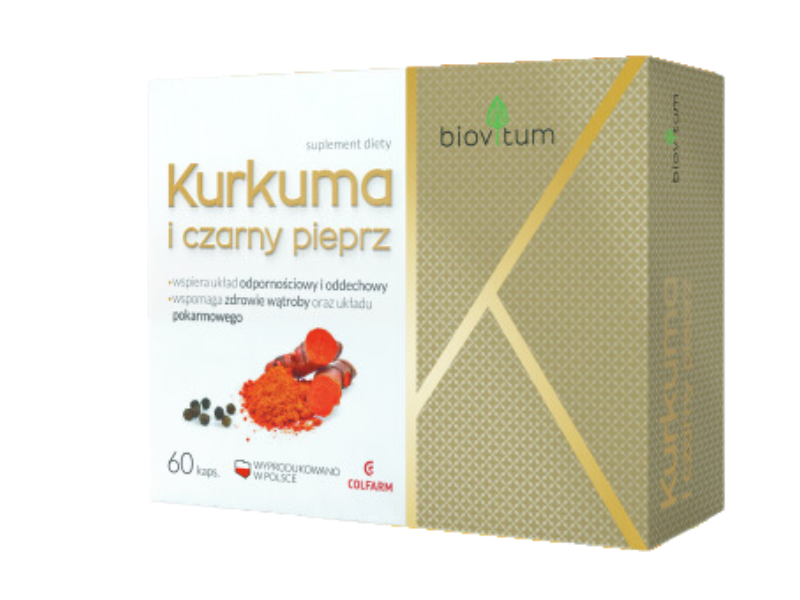 Biovitum kurkuma i czarny pieprz, kapsułki, 60 kaps.
