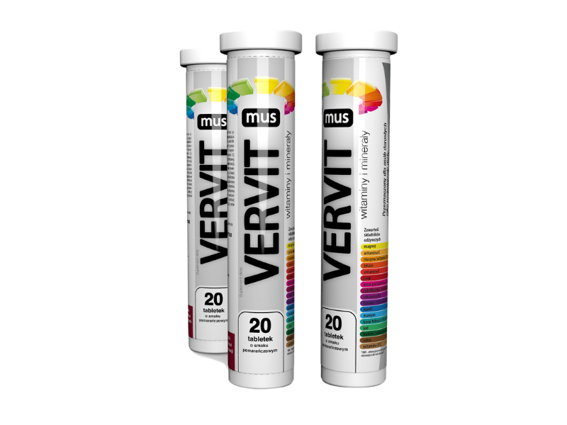 Vervit Mus, tabletki musujące, 20 tabl.