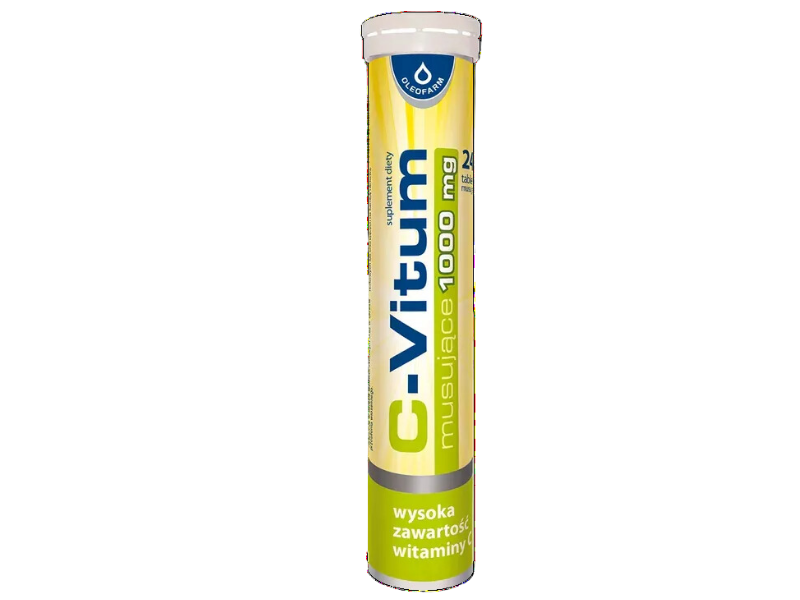 C-Vitum witamina C, tabletki musujące, 1000 mg, 24 tabl.