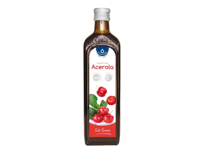 OLEOFARM Sok z aceroli z witaminą C, 490 ml