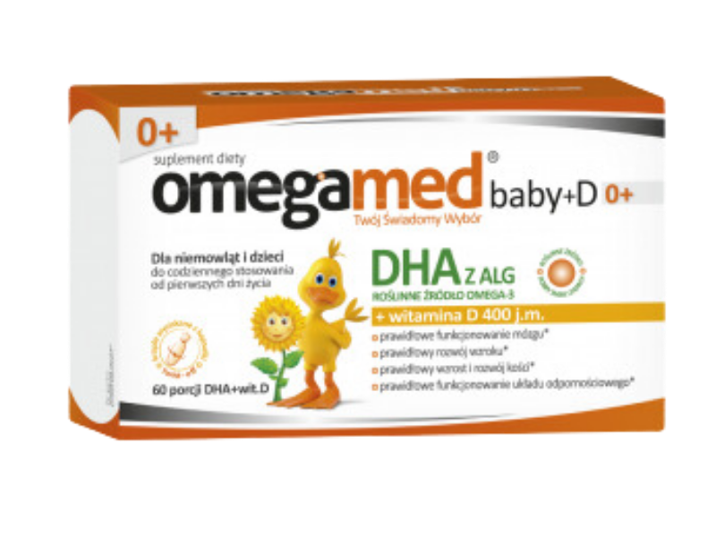 Omegamed Baby+D 0+, kapsułki twist-off, 60 kaps.