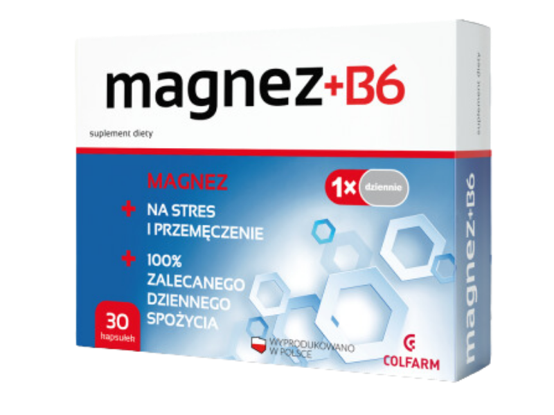 Magnez + B6, kapsułki, 30 kaps.