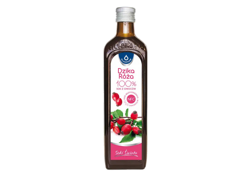 Dzika Róża 100% sok z owoców dzikiej róży, 490 ml
