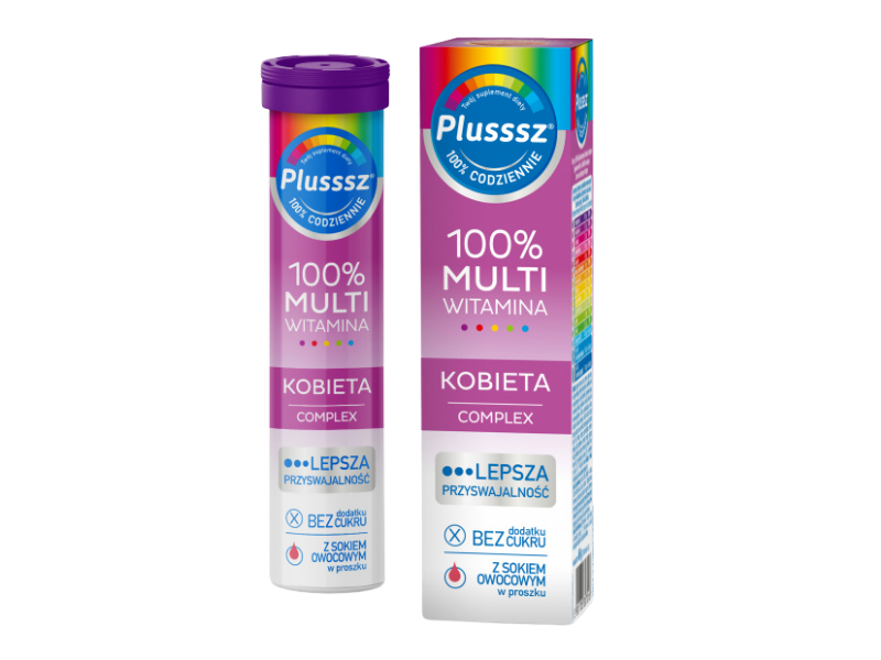Plusssz 100% Multiwitamina Kobieta Complex, tabletki, 20 tabl.