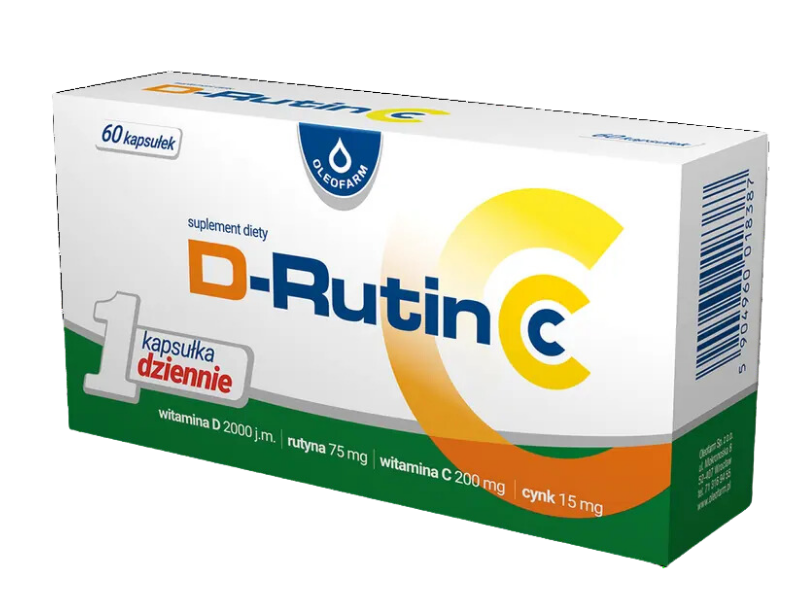 Oleofarm D-Rutin CC, kapsułki, 30 kaps.