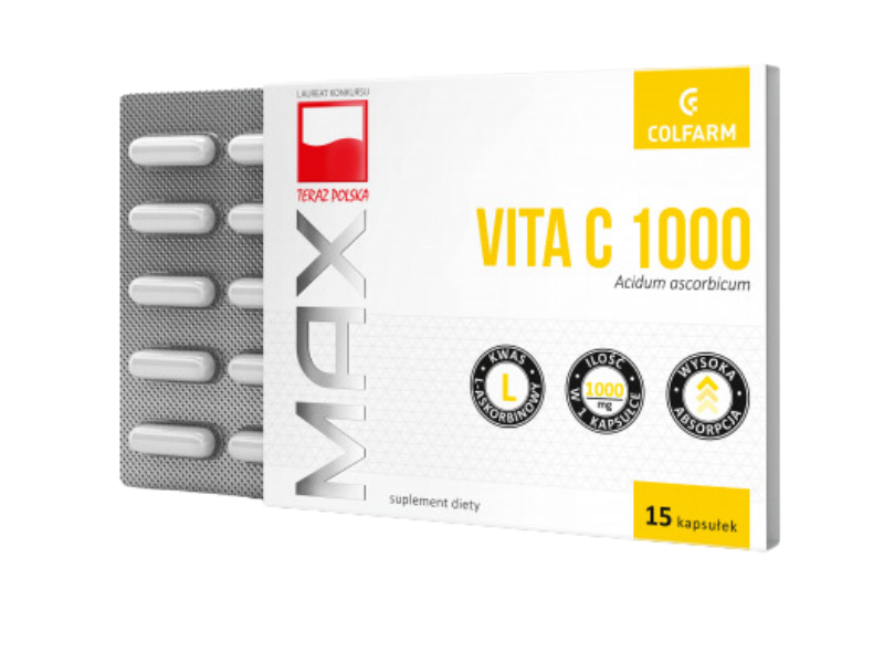 Max Vita C 1000, kapsułki, 1000 mg, 15 kaps.