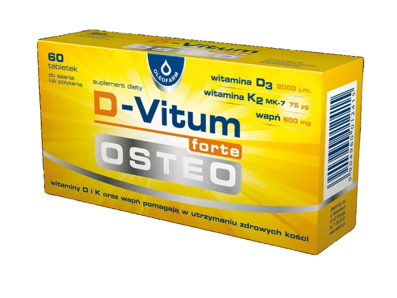 Oleofarm D-Vitum Forte Osteo, tabletki, 60 tabl.