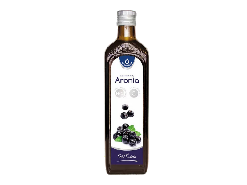 Aronia, sok z aronii z witaminą C, 490 ml