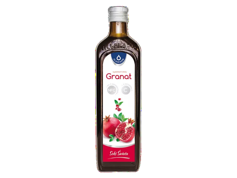 Granat, sok z owoców granatu z witaminą C, płyn, 490 ml