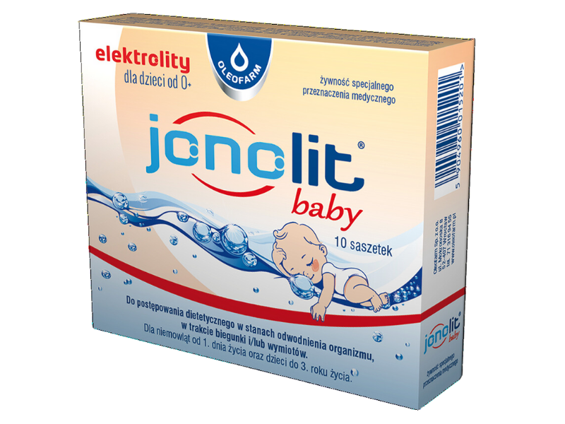 Oleofarm Jonolit baby elektrolity dla dzieci, proszek, 10 sasz.