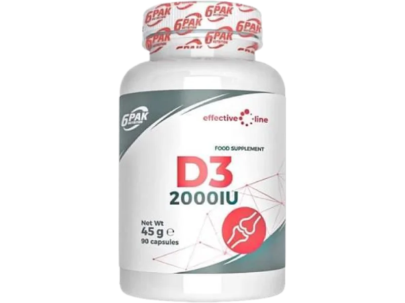 6PAK Nutrition D3 2000IU, kapsułki, 2000 IU, 90 kaps.