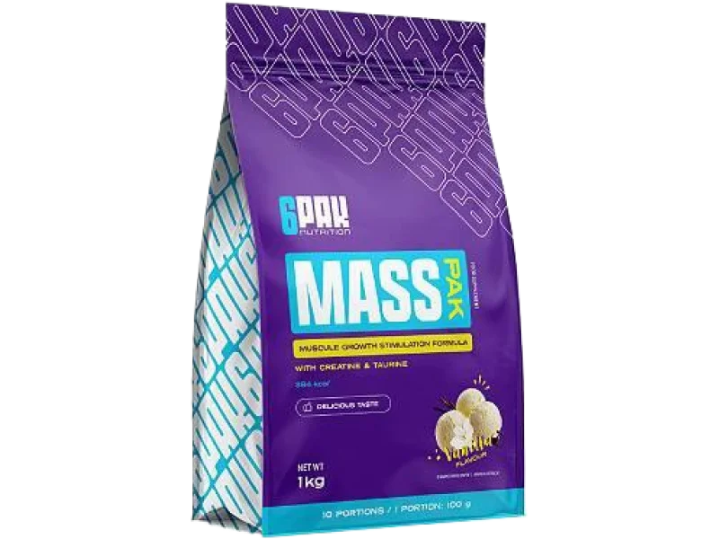 6Pak Nutrition Mass Pak gainer Wanilia, proszek, 3000 g