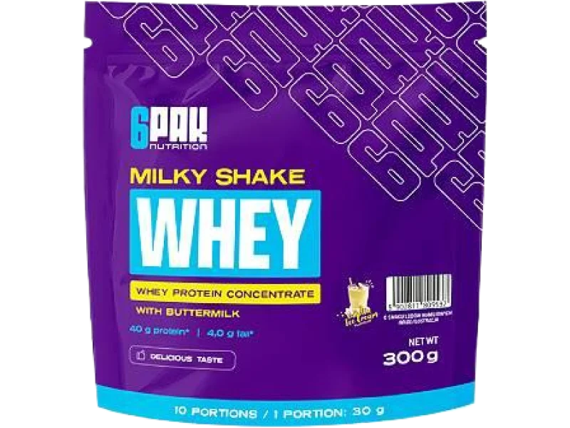 6Pak Nutrition Milky Shake Whey Wanilia, proszek, 300 g