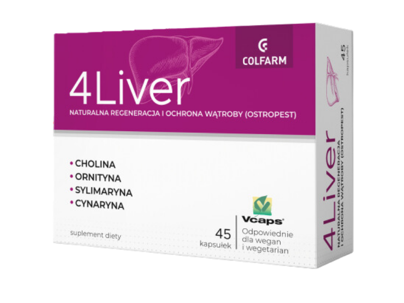 4 LIVER Colfarm, kapsułki, 45 kaps.