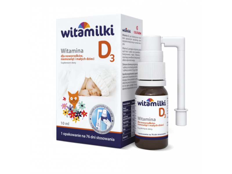 Witamilki witamina D3, aerozol, 400 j.m., 10 ml