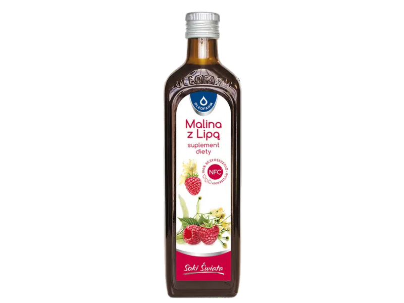 Malina z lipą, sok, 490 ml