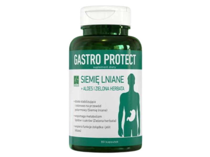 A-Z Medica Gastro Protect siemię lniane, kapsułki, 80 kaps.