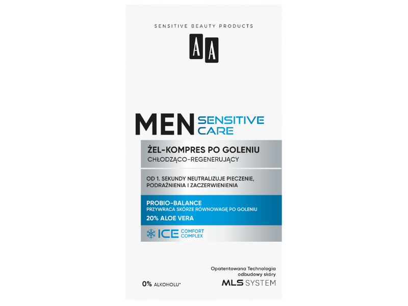AA Men Sensitive żel-kompres po goleniu chłodząco-regenerujący, 100 ml