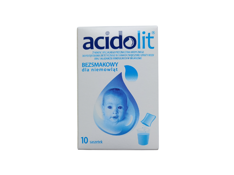 Acidolit dla niemowląt, bezsmakowy, proszek, 10 sasz.