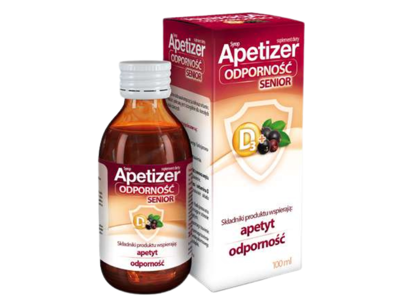 Apetizer odporność senior, smak malinowo-porzeczkowy, syrop, 100 ml