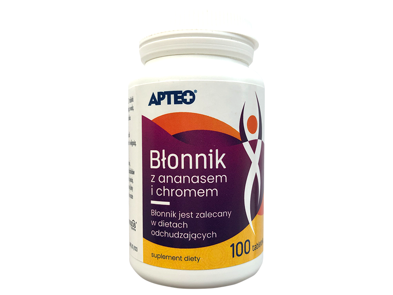 Błonnik z ananasem i chromem, tabletki, 100 tabl.