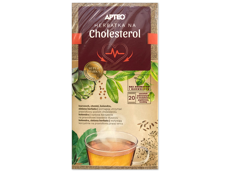 Apteo herbatka na cholesterol, zioła do zaparzania, 20 szt.