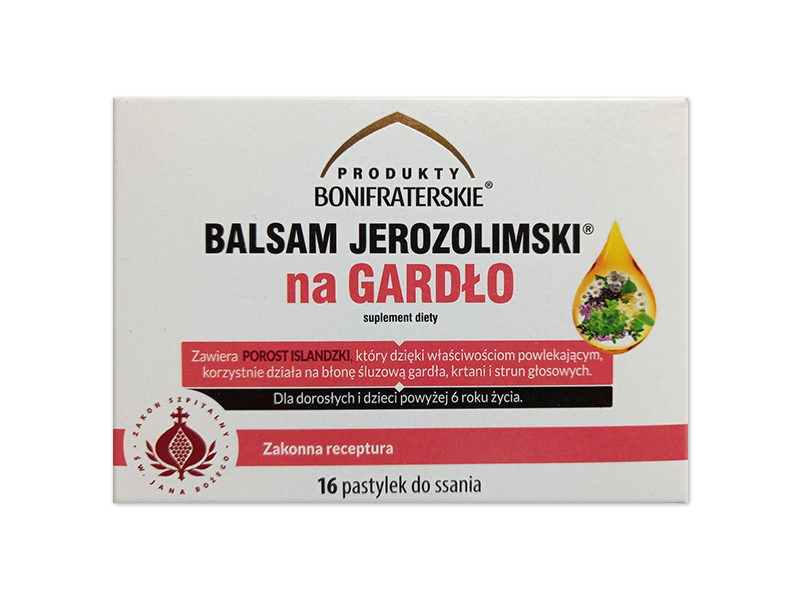 Balsam jerozolimski na gardło, pastylki do ssania, 32 past.