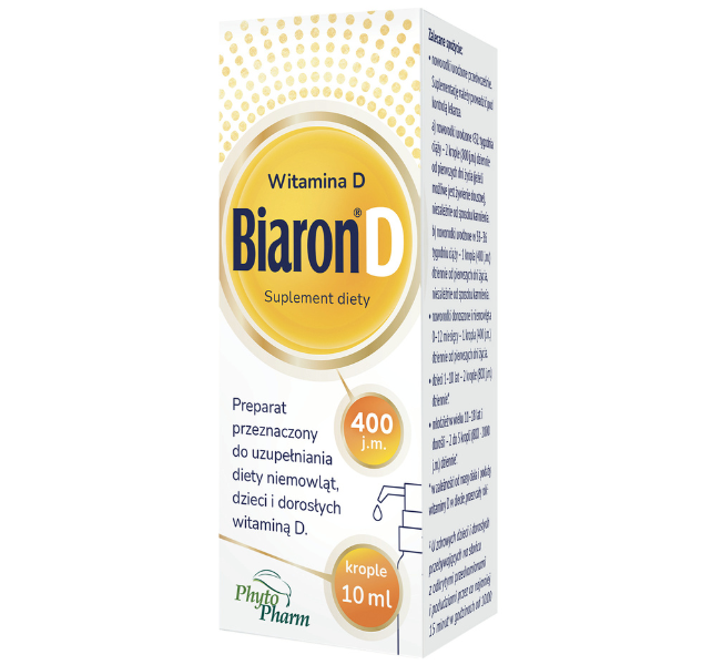 Biaron D, krople, 400 j.m., 10 ml