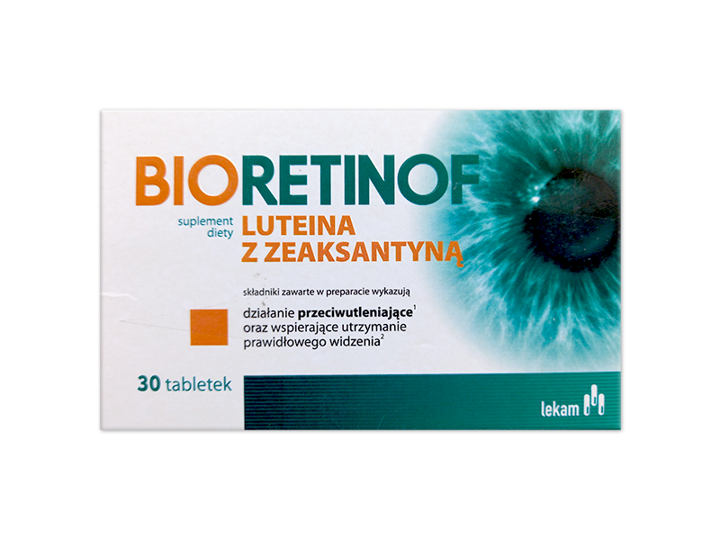 Bioretinof luteina z zeaksantyną, tabletki, 30 tabl.