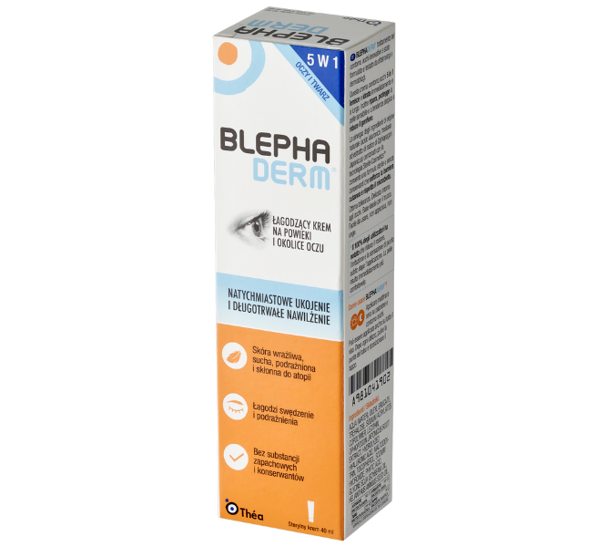 Blephaderm łagodzący krem na powieki i okolice oczu, 40 ml