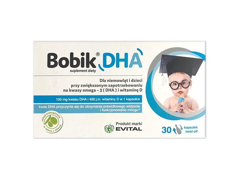 Bobik DHA, kapsułki twist-off, 30 kaps.