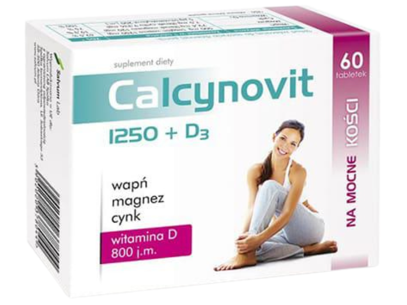 Calcynovit 1250 + D3, tabletki, 60 tabl.