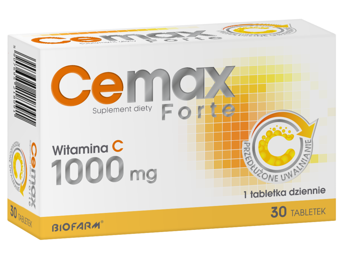 CeMax Forte, tabletki o przedłużonym uwalnianiu, 1000 mg, 30 tabl.