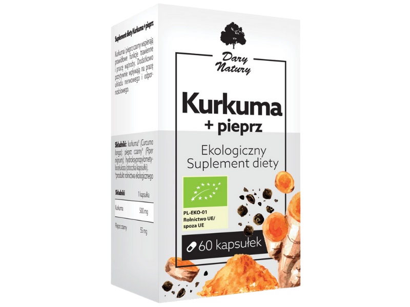 Dary Natury Kurkuma + Pieprz, kapsułki, 60 kaps.