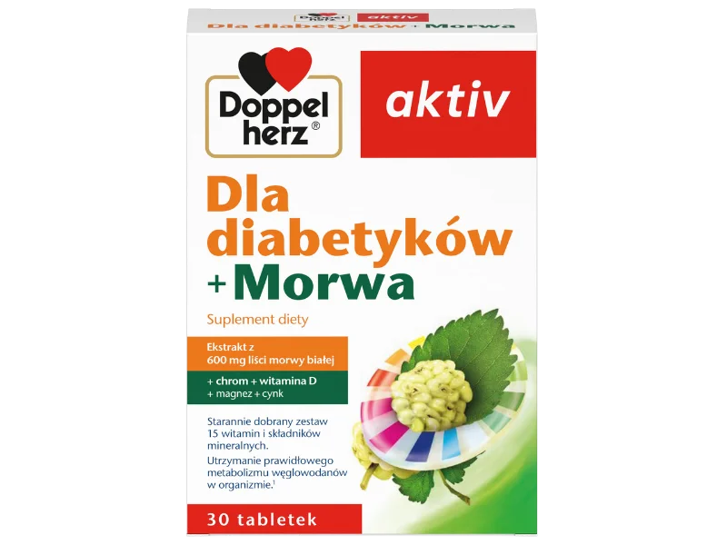 Doppelherz Aktiv dla diabetyków + morwa, tabletki, 30 tabl.
