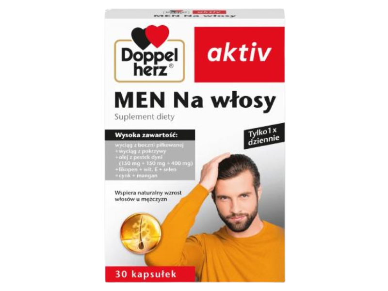 Doppelherz Activ Men na włosy, kapsułki, 30 kaps.