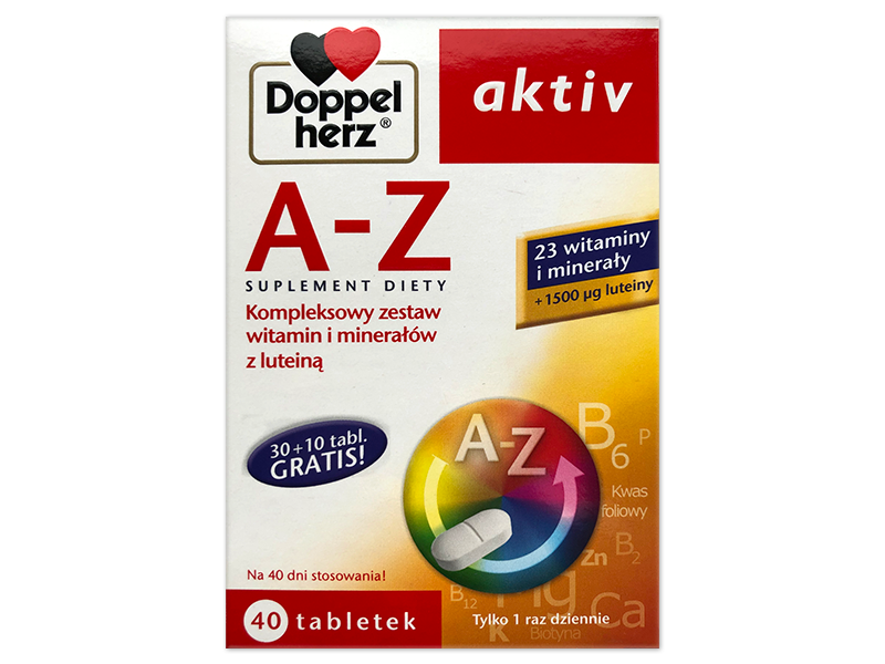 Doppelherz Activ A-Z RETARD, tabletki o przedłużonym uwalnianiu, 40 tabl.
