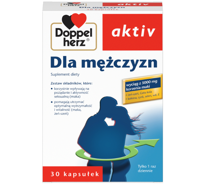 Doppelherz Activ dla mężczyzn, kapsułki, 30 kaps.