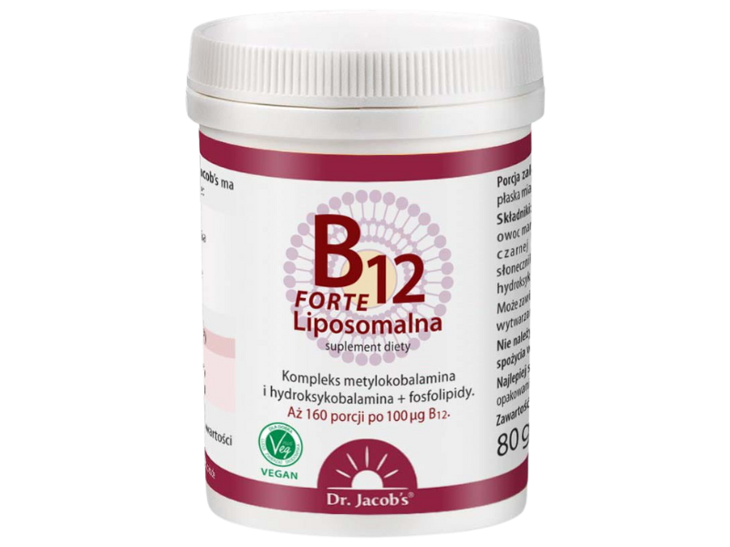Dr Jacob’s B12 liposomalna forte, proszek, 100 µg, 80 g