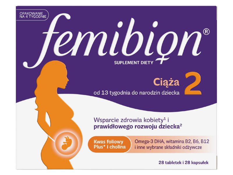 Femibion 2 Ciąża, tabletki + kapsułki, 28 tabl. + kaps.