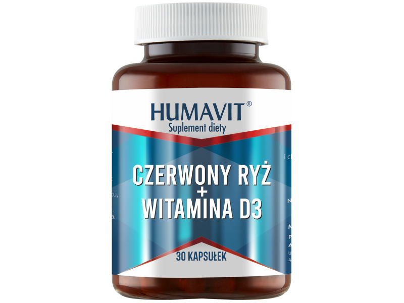 HUMAVIT Czerwony ryż + witamina D3, kapsułki, 30 kaps.