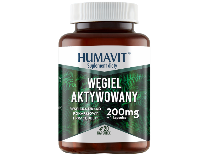 Humavit Węgiel Aktywowany, kapsułki, 200 mg, 20 kaps.