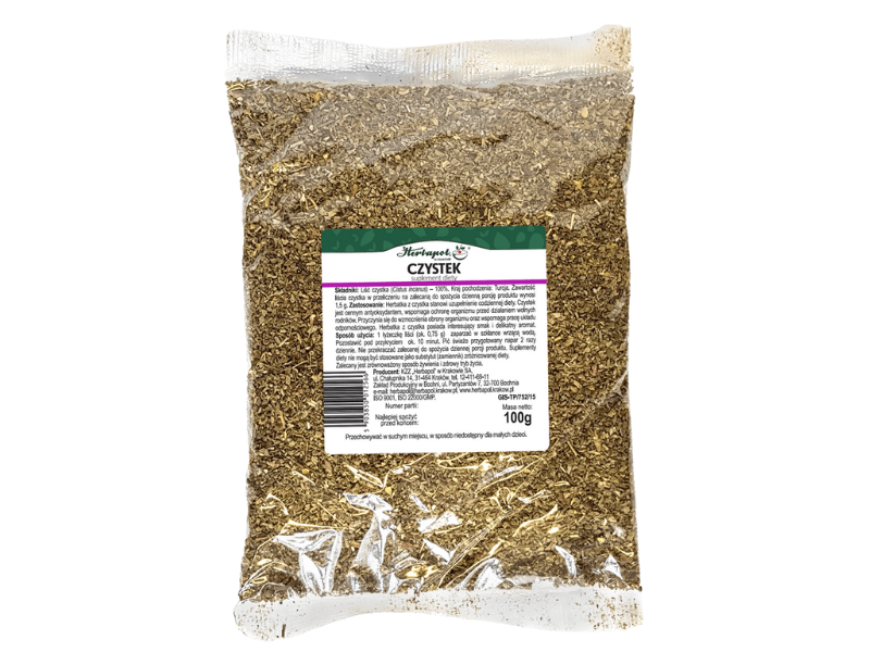 Herbapol Kraków Czystek, zioła do zaparzania, 100 g