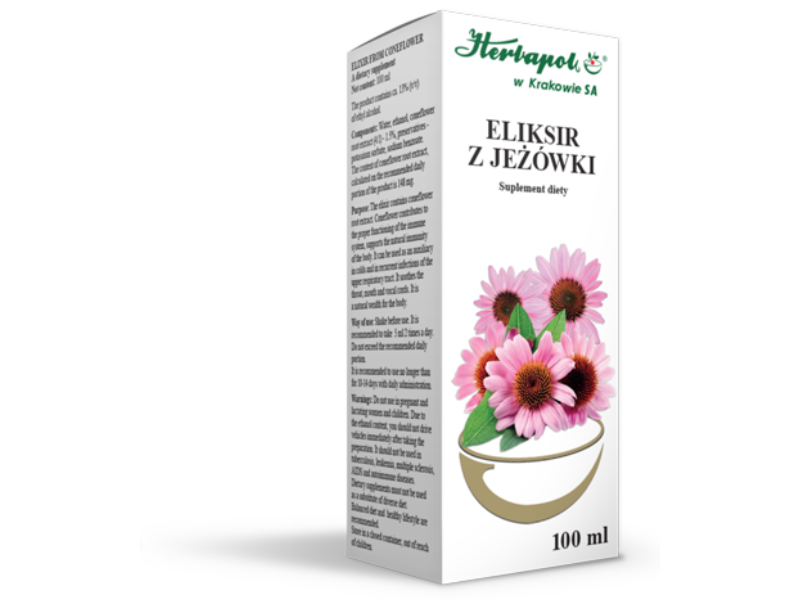 Herbapol Kraków Eliksir z jeżówki, płyn doustny, 100 ml