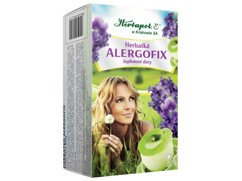 Herbapol Kraków Herbatka Alergofix, zioła do zaparzania, 20 saszet.