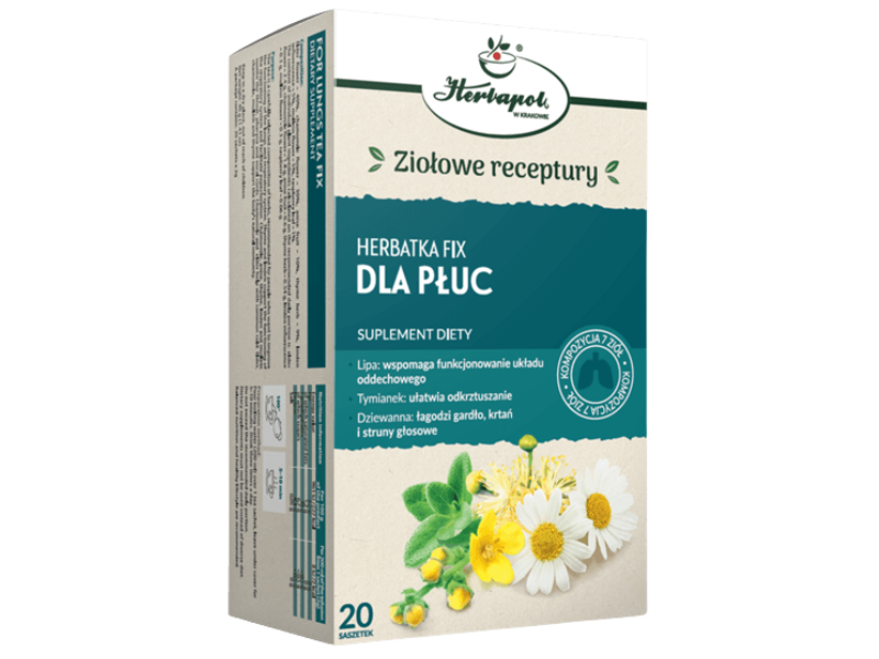 Herbapol Kraków Herbatka Fix dla płuc, zioła do zaparzania, 20 saszetek
